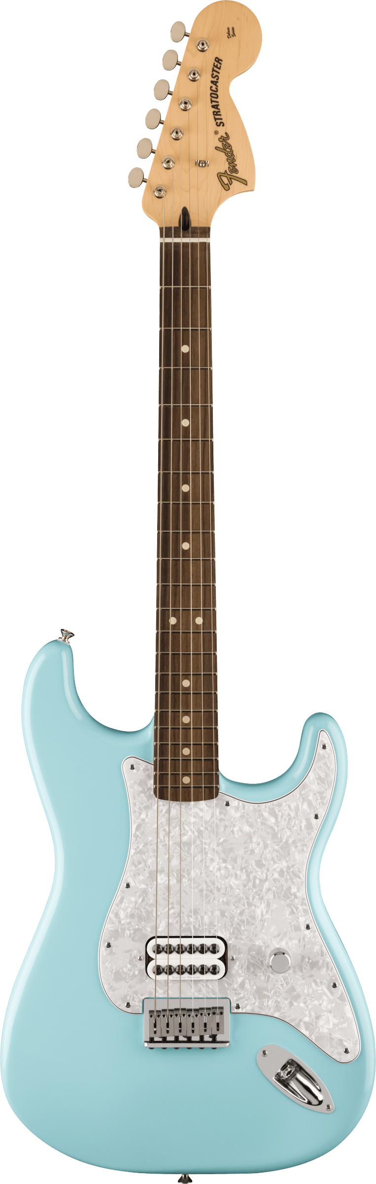 Fender Ltd Ed Tom DeLonge Stratocaster Electric Guitar, Daphne Blue, RW (NEW)