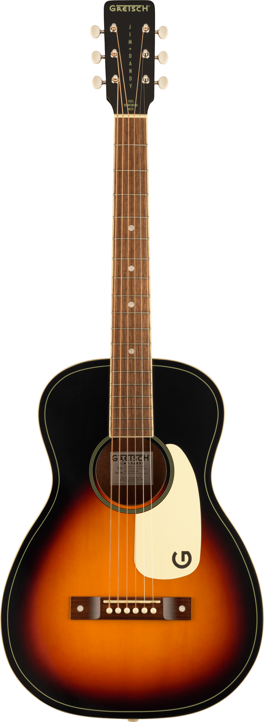 Gretsch Jim Dandy Parlor Acoustic Guitar, Walnut Fingerboard, Rex Burst (NEW)
