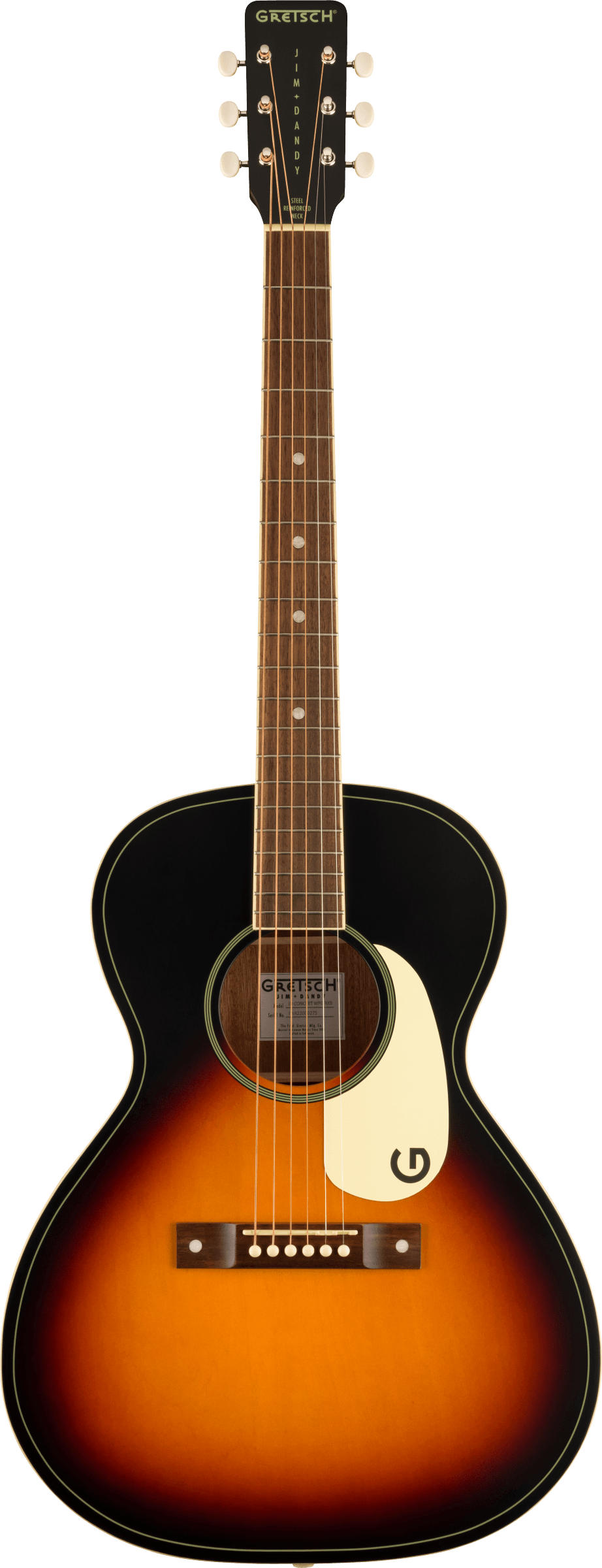 Gretsch Jim Dandy Concert Acoustic Guitar, Walnut Fingerboard, Rex Burst (NEW)