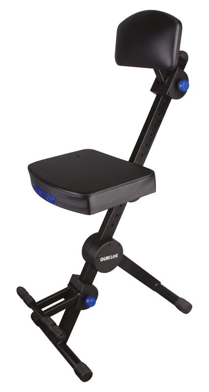 Quiklok DX749 Height Adjustable Musicians Stool with Backrest and Footrest (NEW)