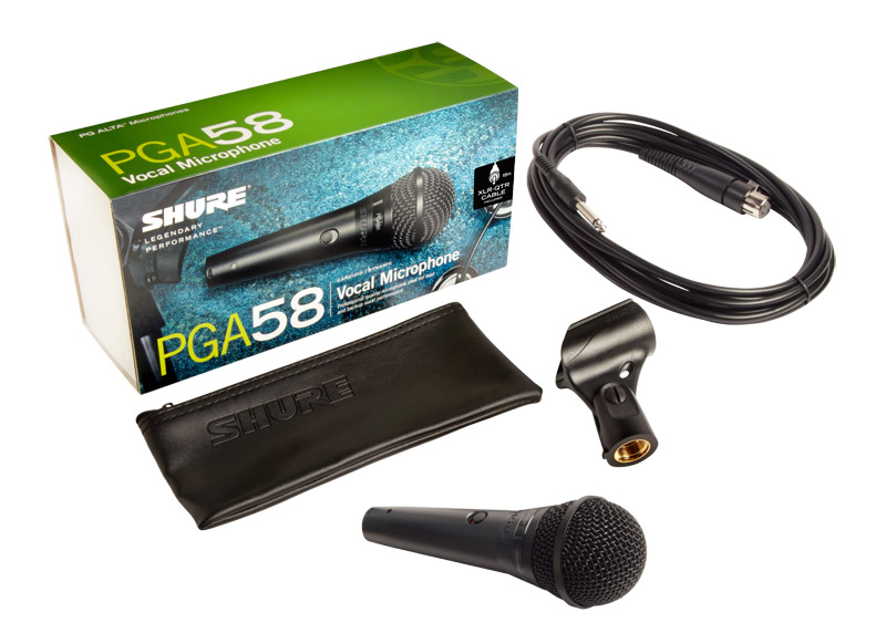 Shure PGA58-QTR Dynamic Vocal Microphone with XLR to 1/4 inch Jack Cable 