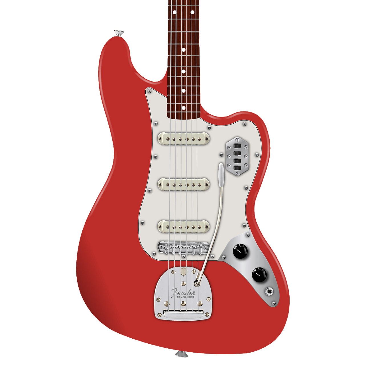 Fender Vintera II 60s Bass VI Bass Guitar, Fiesta Red, Rosewood (B-STOCK)