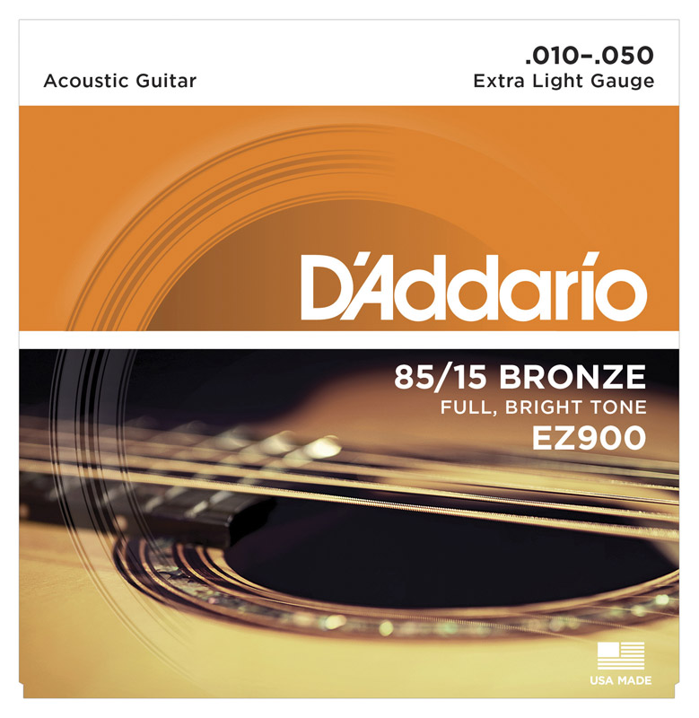 D'Addario EZ900 85/15 Bronze Acoustic Guitar Strings, Extra Light