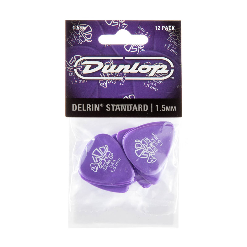 Dunlop Delrin 500 Picks 1.5mm, Pack of 12 (NEW)