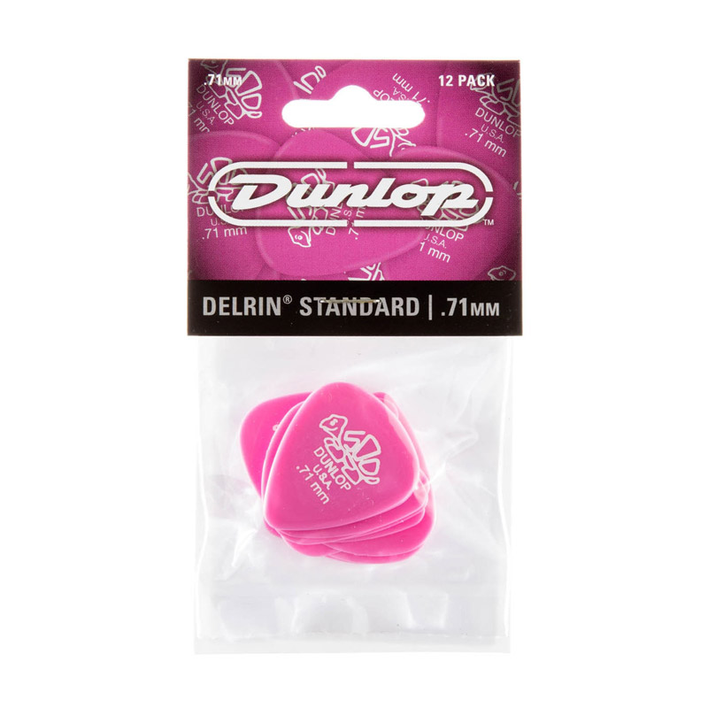 Dunlop Delrin 500 Picks 0.71mm, Pack of 12 (NEW)
