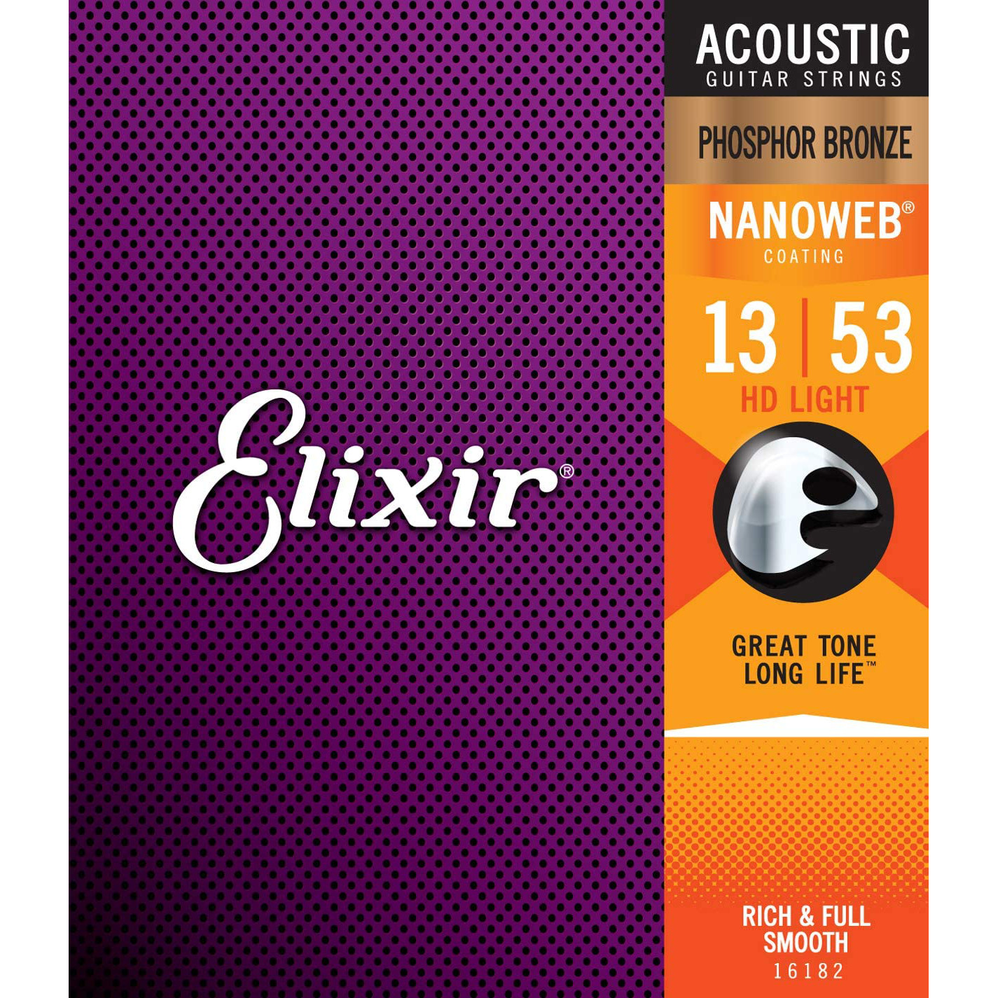 Elixir Phosphor Nanoweb 013-053 Hd Lightset Acoustic Guitar Strings (NEW)