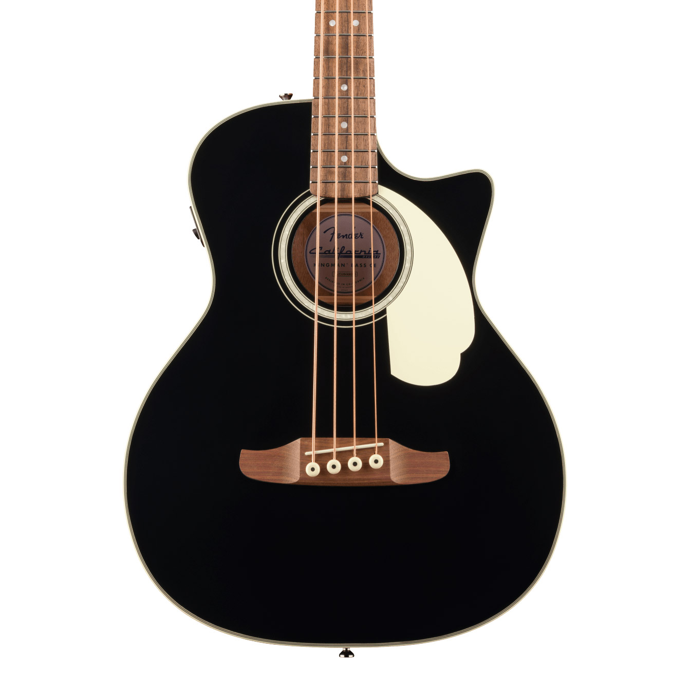 Fender California Deluxe Kingman Bass CE Electro-Acoustic Bass, Black (NEW)