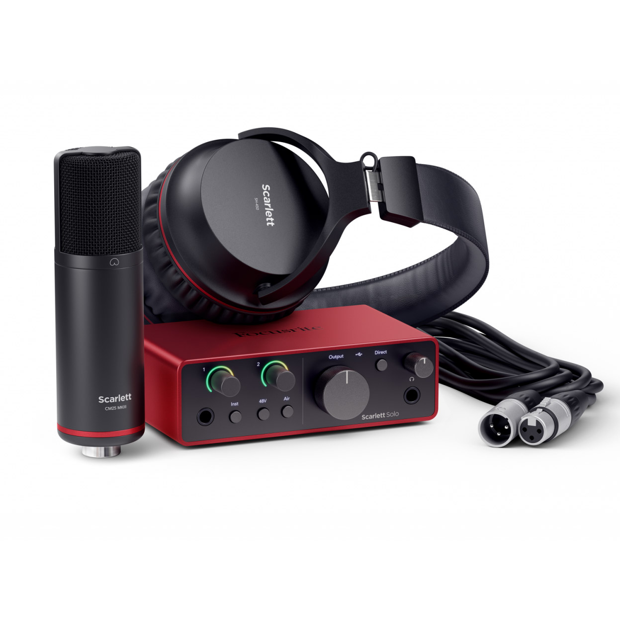 Focusrite Scarlett Solo Studio (4th Gen) USB Audio Recording Bundle (NEW)