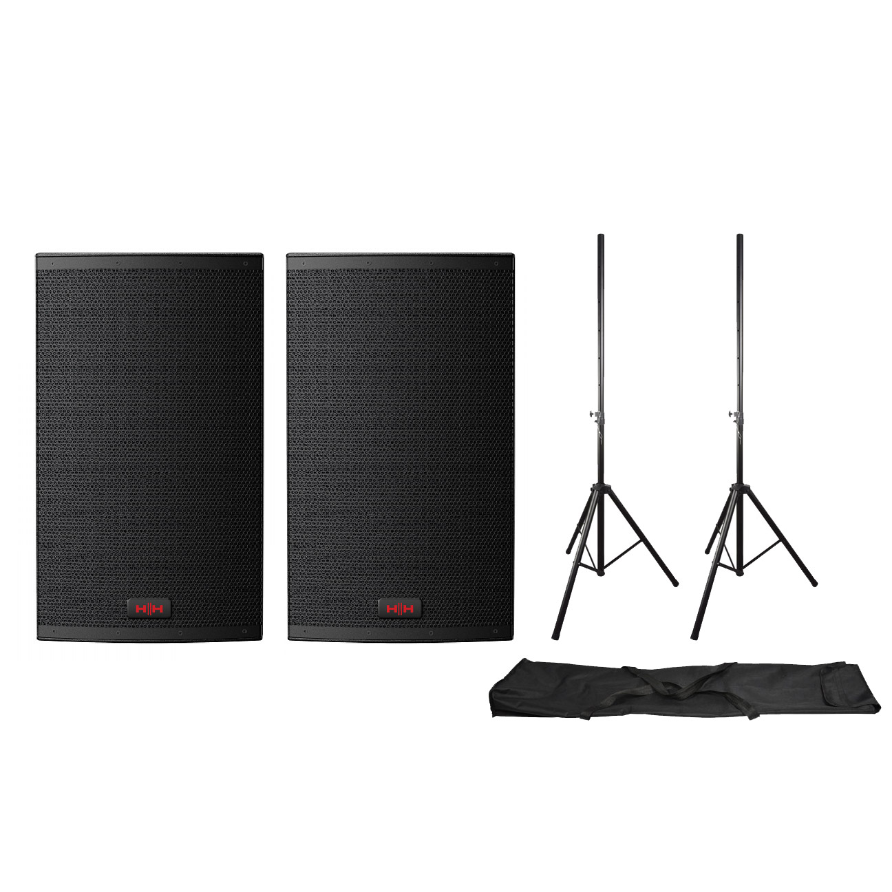HH Tensor TRE-1201 Active PA Speaker Bundle with Stands & Cables (NEW)