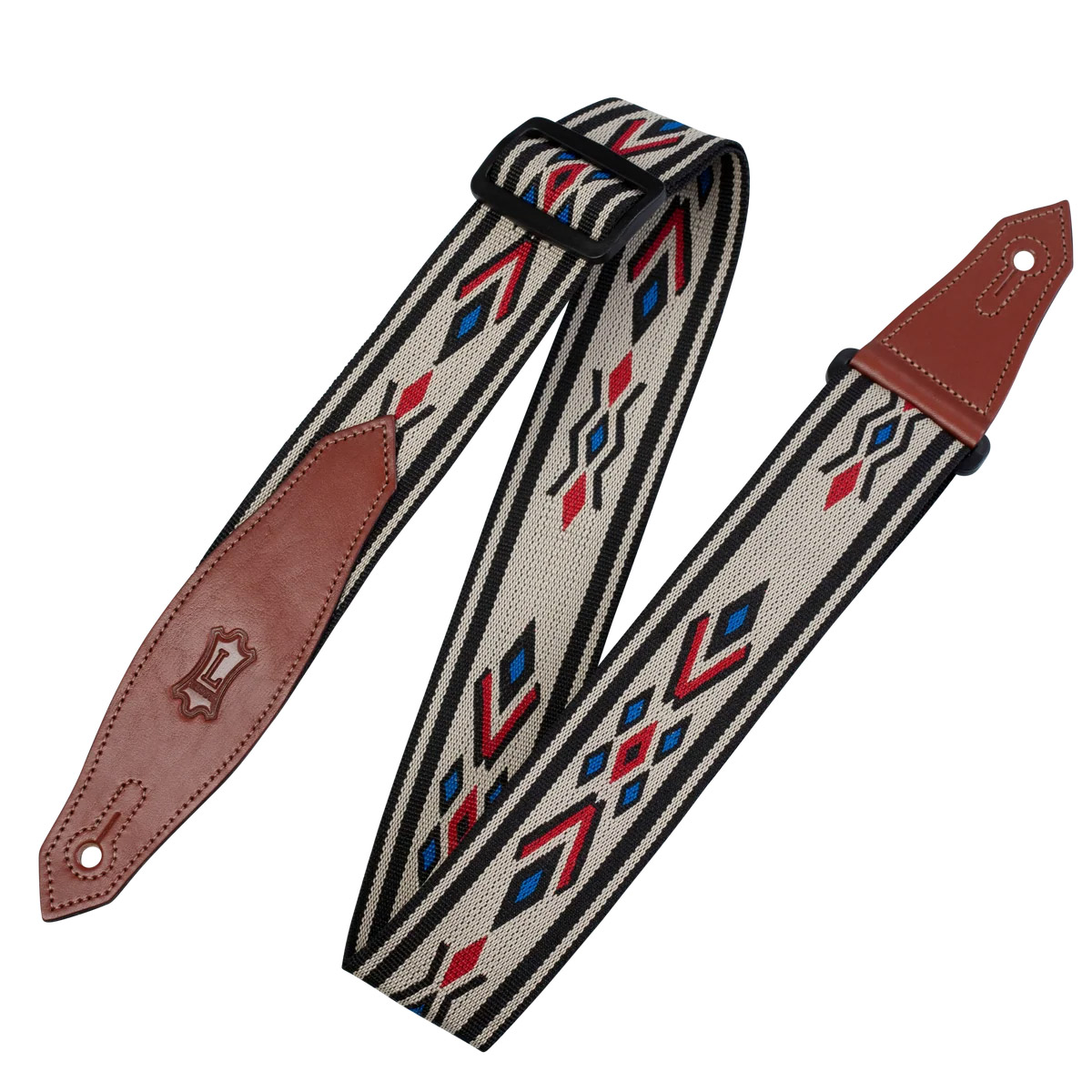 Levys Tribal Rhythms Series Polypropylene Guitar Strap, Blue Diamond (NEW)